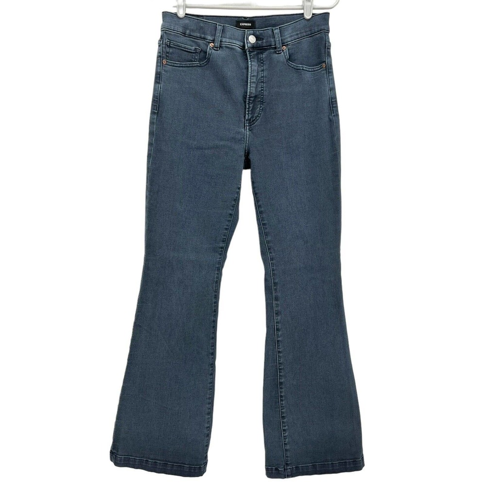 Express Women's High Rise Flare Leg Denim Jeans Size 10 Regular